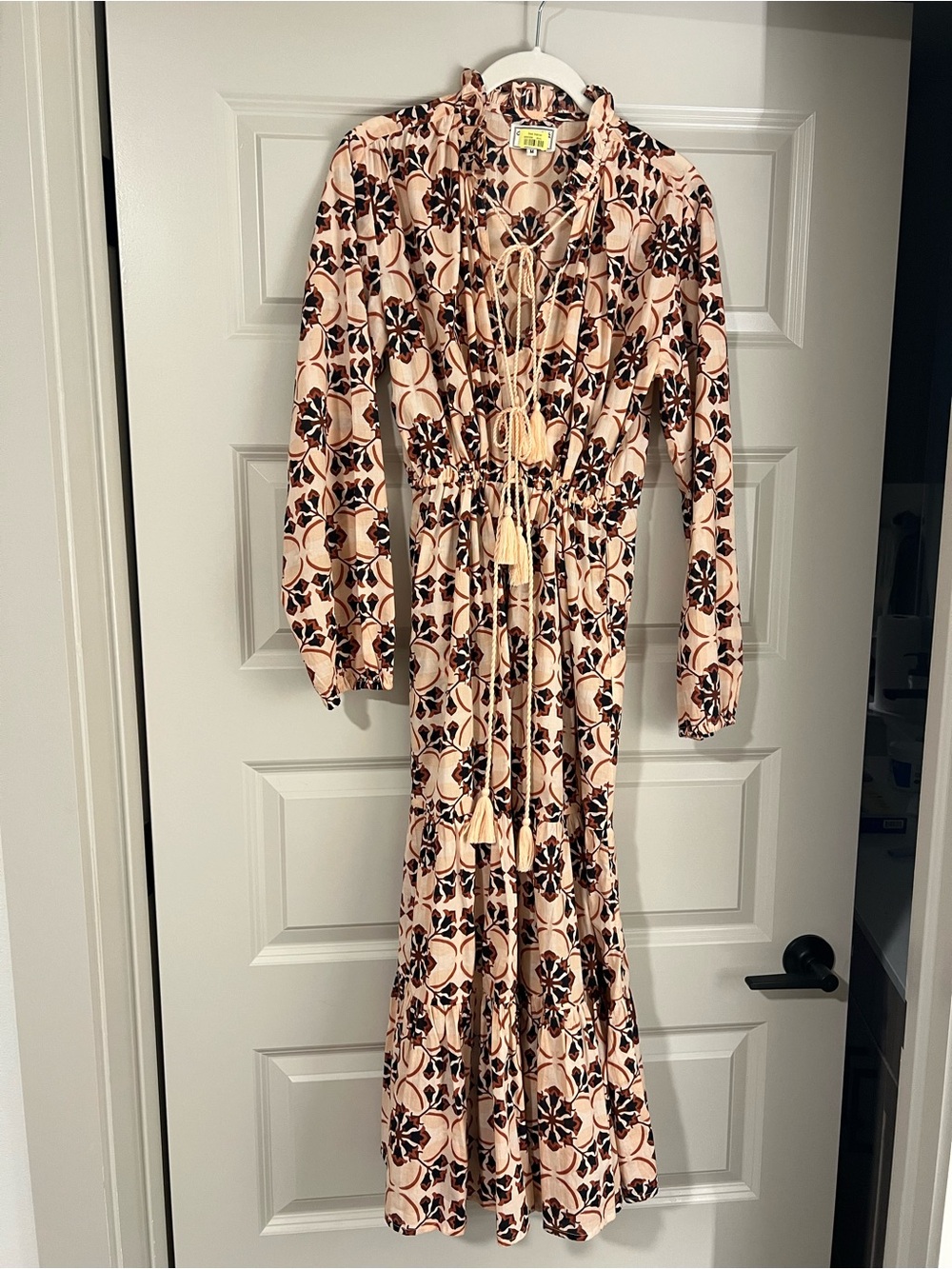 Mille Saffron Tie-Front Maxi Dress